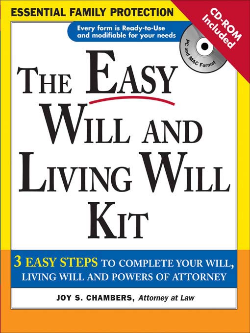 Title details for Easy Will and Living Will Kit by Joy Chambers - Available